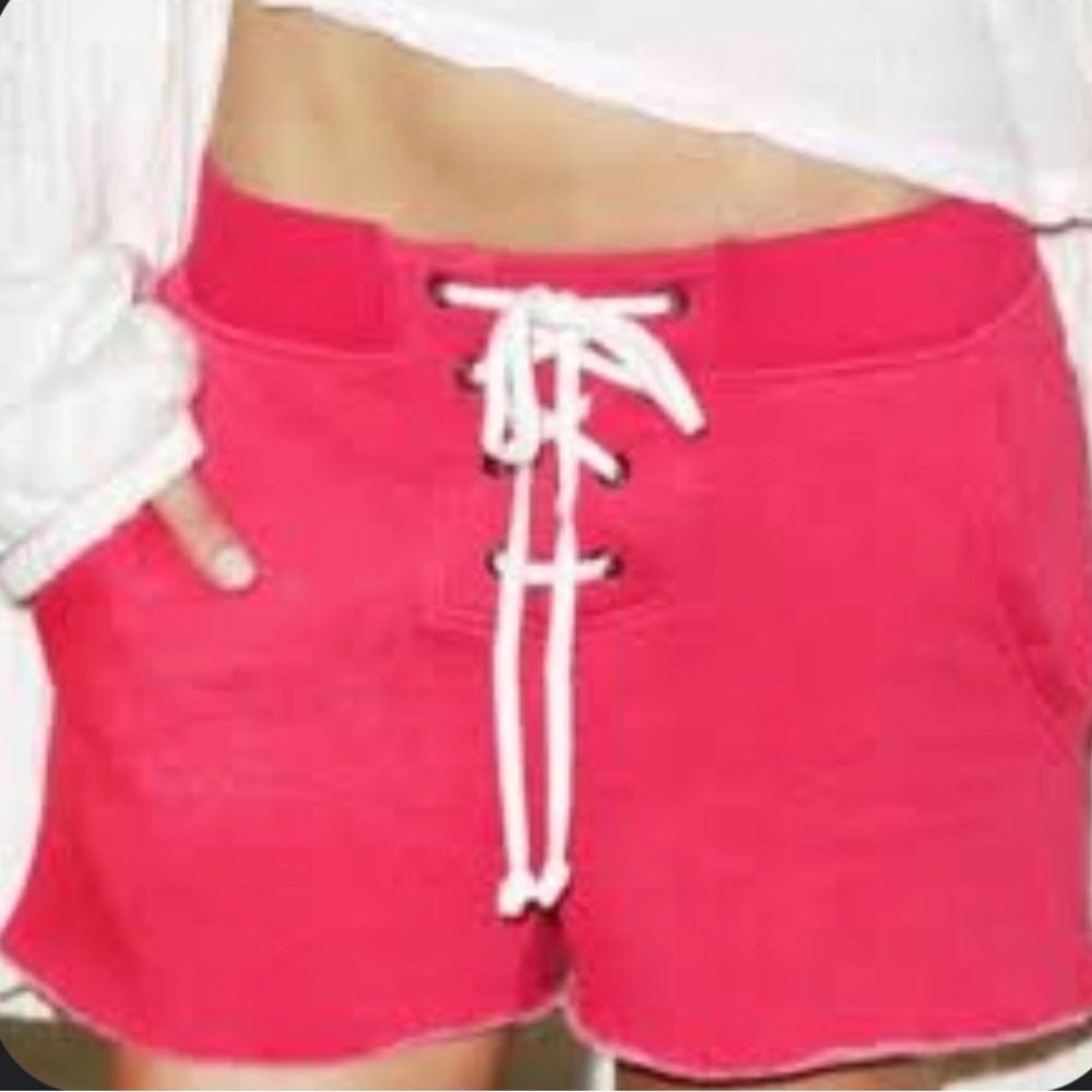 Wildfox Couture Pink mod four all lace up shorts - Picture 11 of 14